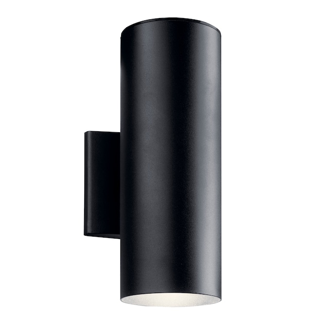 Kichler Can Lights 12.25-in H Black Integrated LED Outdoor Wall Light