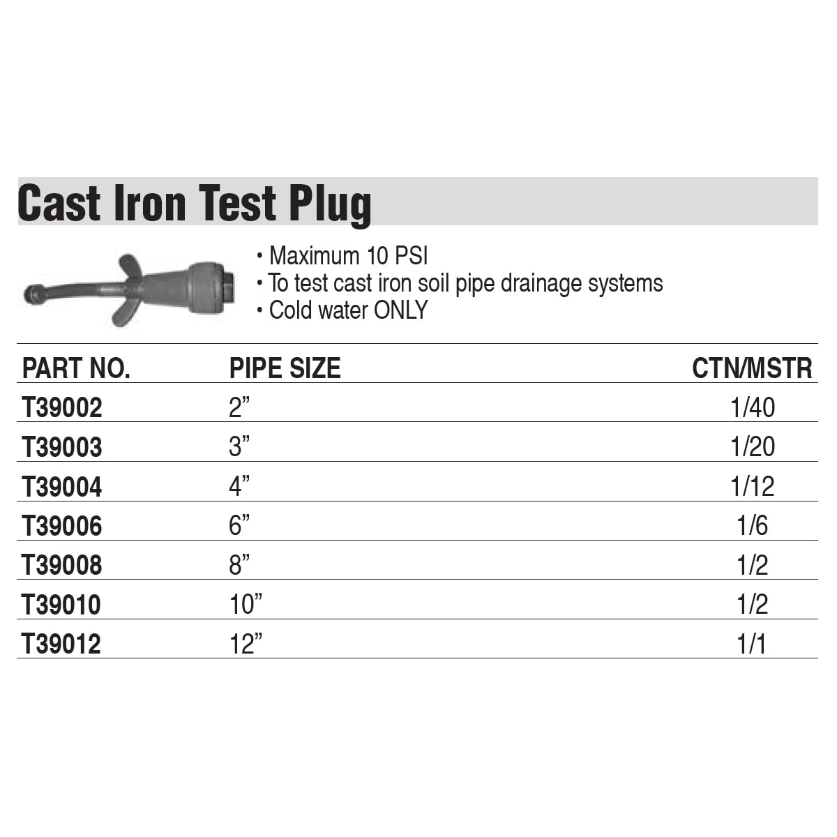 10-in Schedule 40 PVC Compression Plug - Image 6