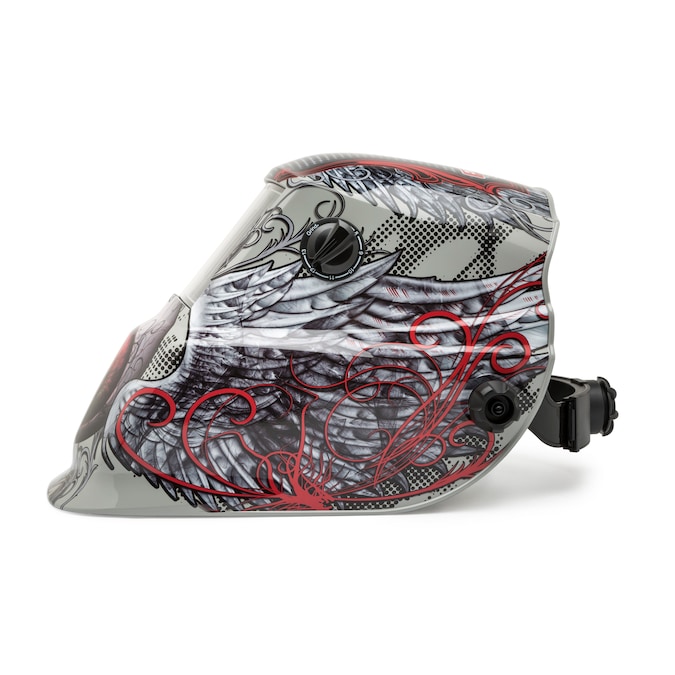 Lincoln Electric Auto Darkening Variable Shade White and Red Welding Helmet - Image 4