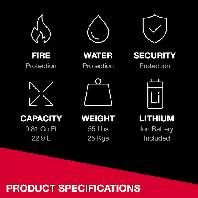 SentrySafe 0.8-cu ft Fireproof and Waterproof Home Safe with Electronic/Keypad Lock - Image 10