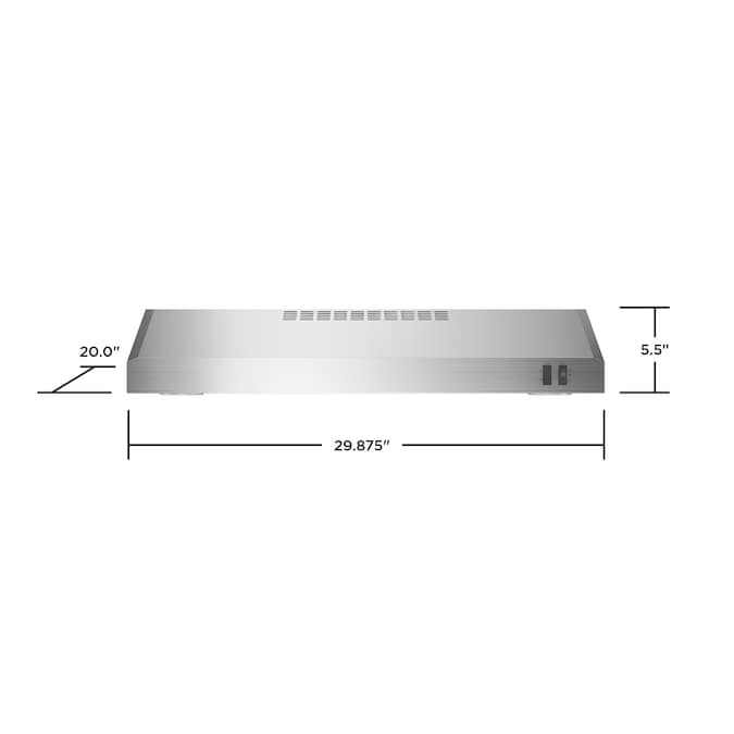 GE 30-in 270-CFM Ducted Stainless Steel Under Cabinet Range Hoods Undercabinet Mount - Image 7
