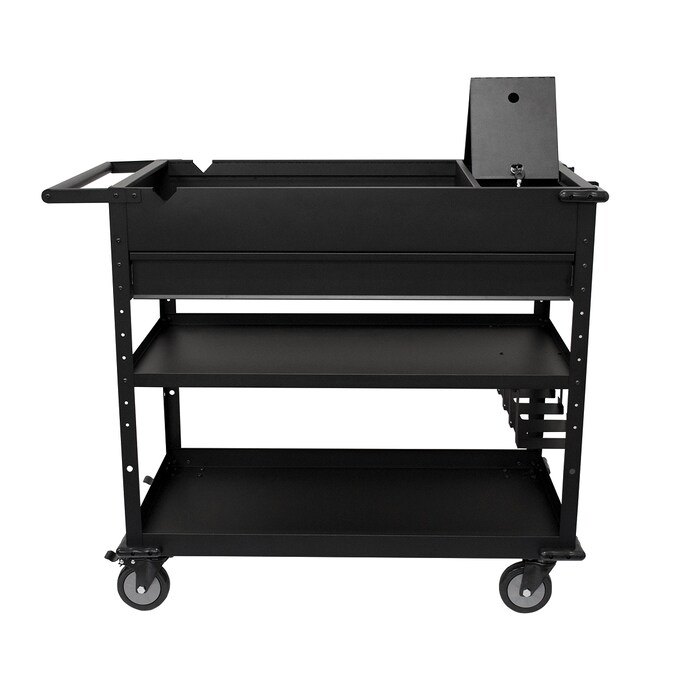 Montezuma Steel Storage Module 40-in Work Cart with Power Tool Holder - Black