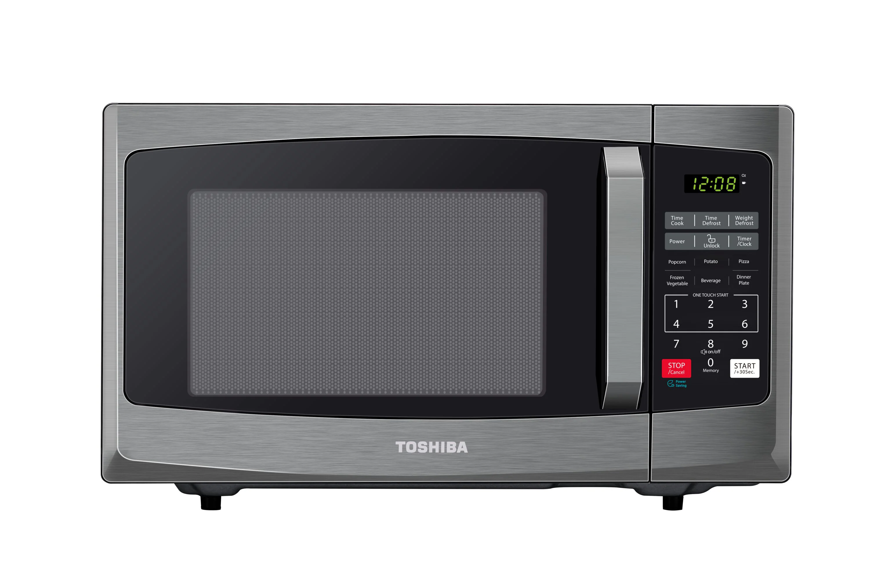 One-Touch Presets, Child Safety Lock Energy-Saving 0.9-cu ft Small (Less than 1.5-cu ft) 900 -Watt Countertop Microwave ( Black Stainless Steel )