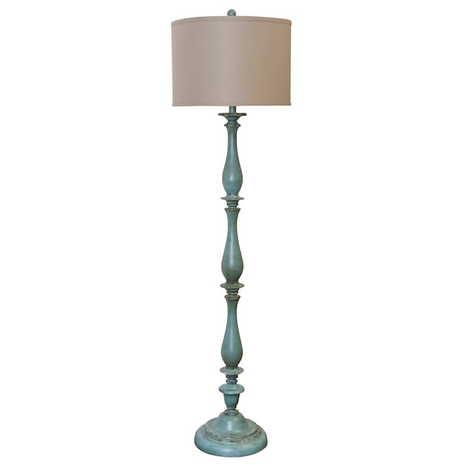 StyleCraft Home Collection 61-in Distressed Blue Floor Lamp