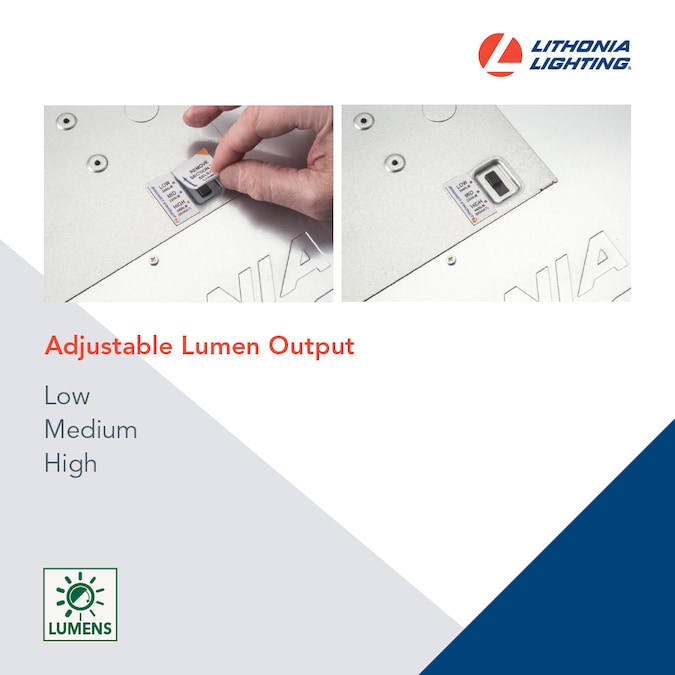 Lithonia Lighting 2-ft x 4-ft Adjustable Switchable LED Panel Light - Image 3