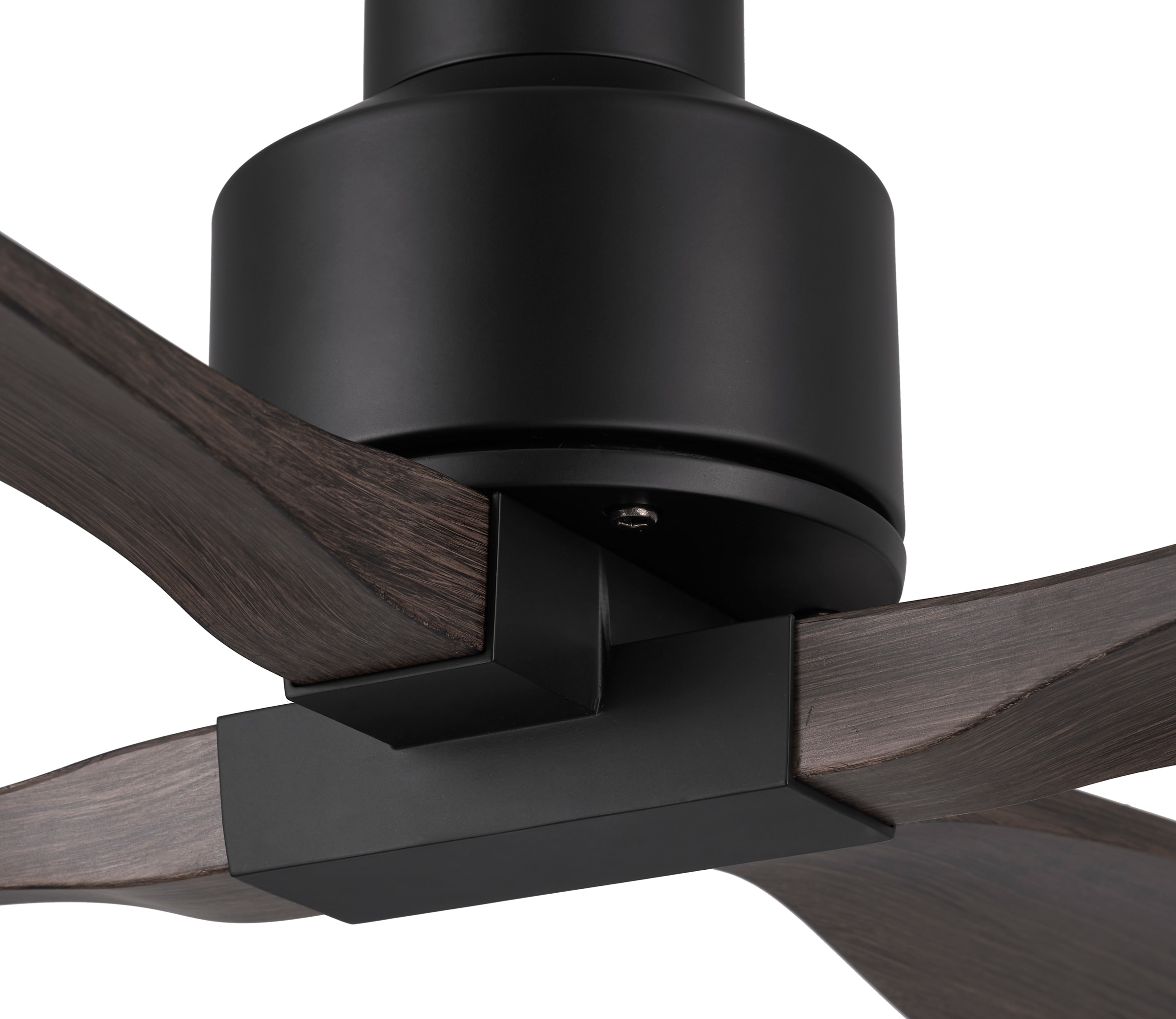 Shorehaven 56-in Outdoor Matte Black with Dark Teak Blades Ceiling Fan Without Light - Remote Included ( 4 -Blade ) - Image 6