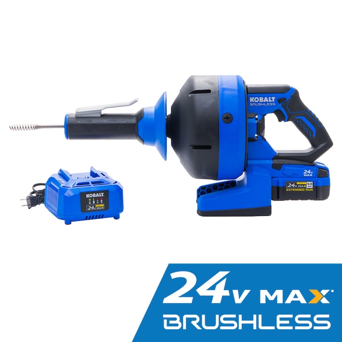 Kobalt 24-Volt 5/16-in x 35-ft L Galvanized Wire 4 Ah Cordless (Battery and Charger Included) Machine Augers