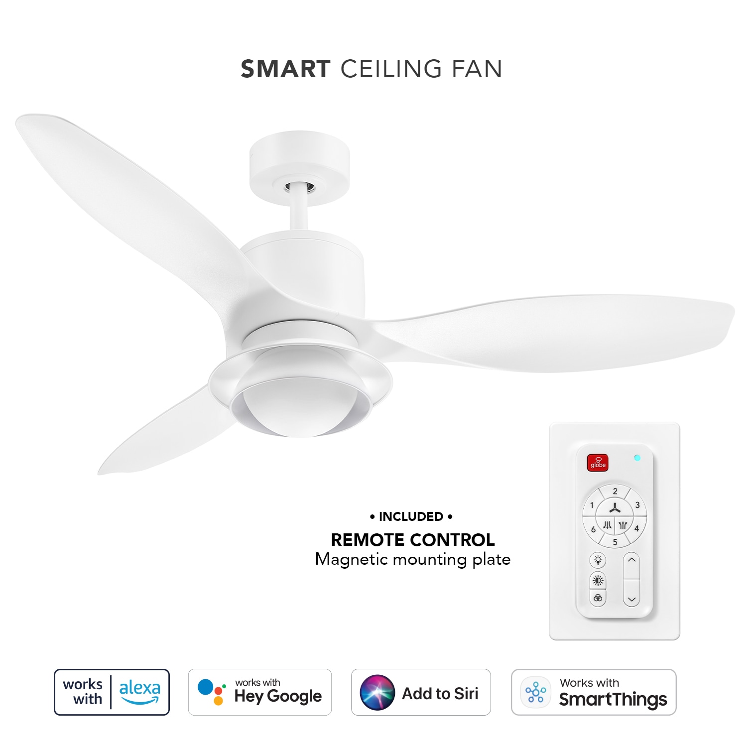 48-in Color-Changing Integrated LED Smart White with Satin Blades - Remote Included ( 3 -Blade ) - Image 10