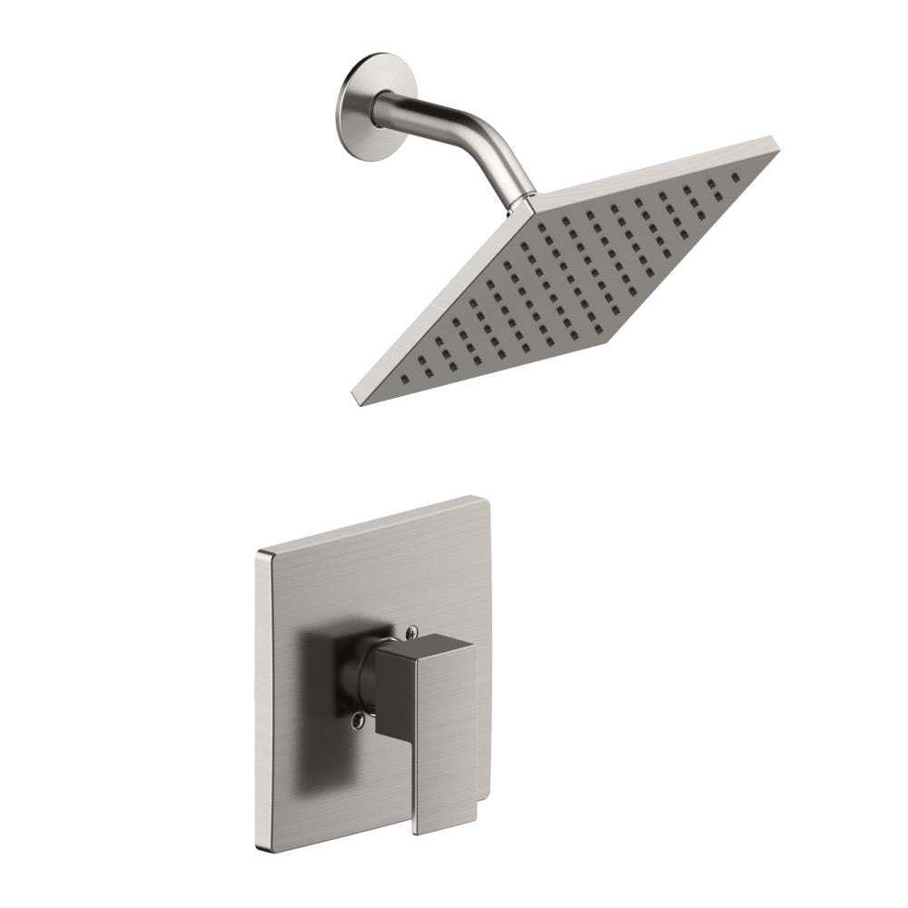 Karsen II Satin Nickel 1-handle Single function 7.87-in Square Shower Faucet with Valve