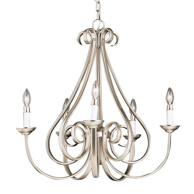 Kichler Dover 5-Light Brushed Nickel Traditional Led; Dry rated Chandelier