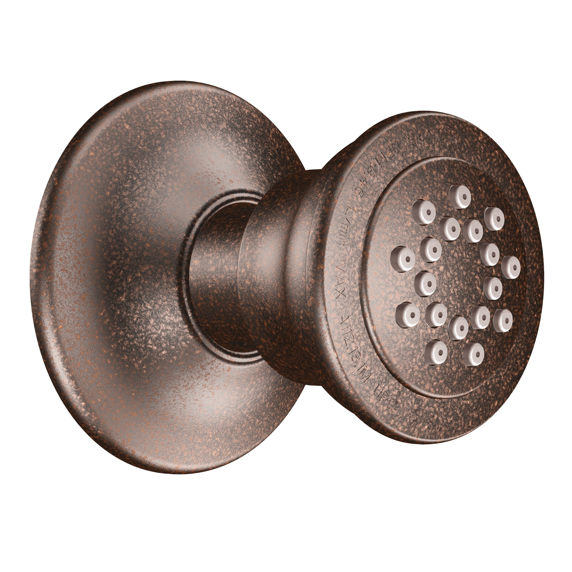 1 -Spray Oil Rubbed Bronze 2.5-in Round Fixed Shower Head 1.75 GPM