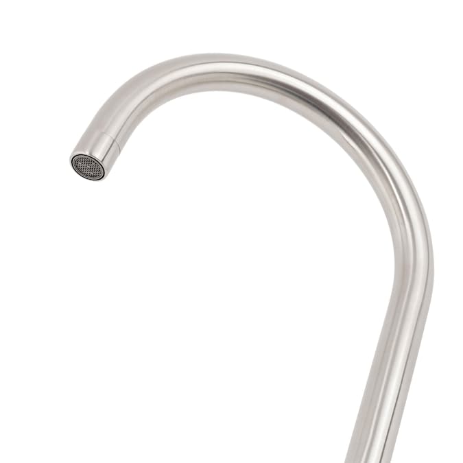 AKDY Brush Nickel 1-handle Freestanding High-arc Bathtub Faucet with Hand Shower (Valve Included) - Image 7