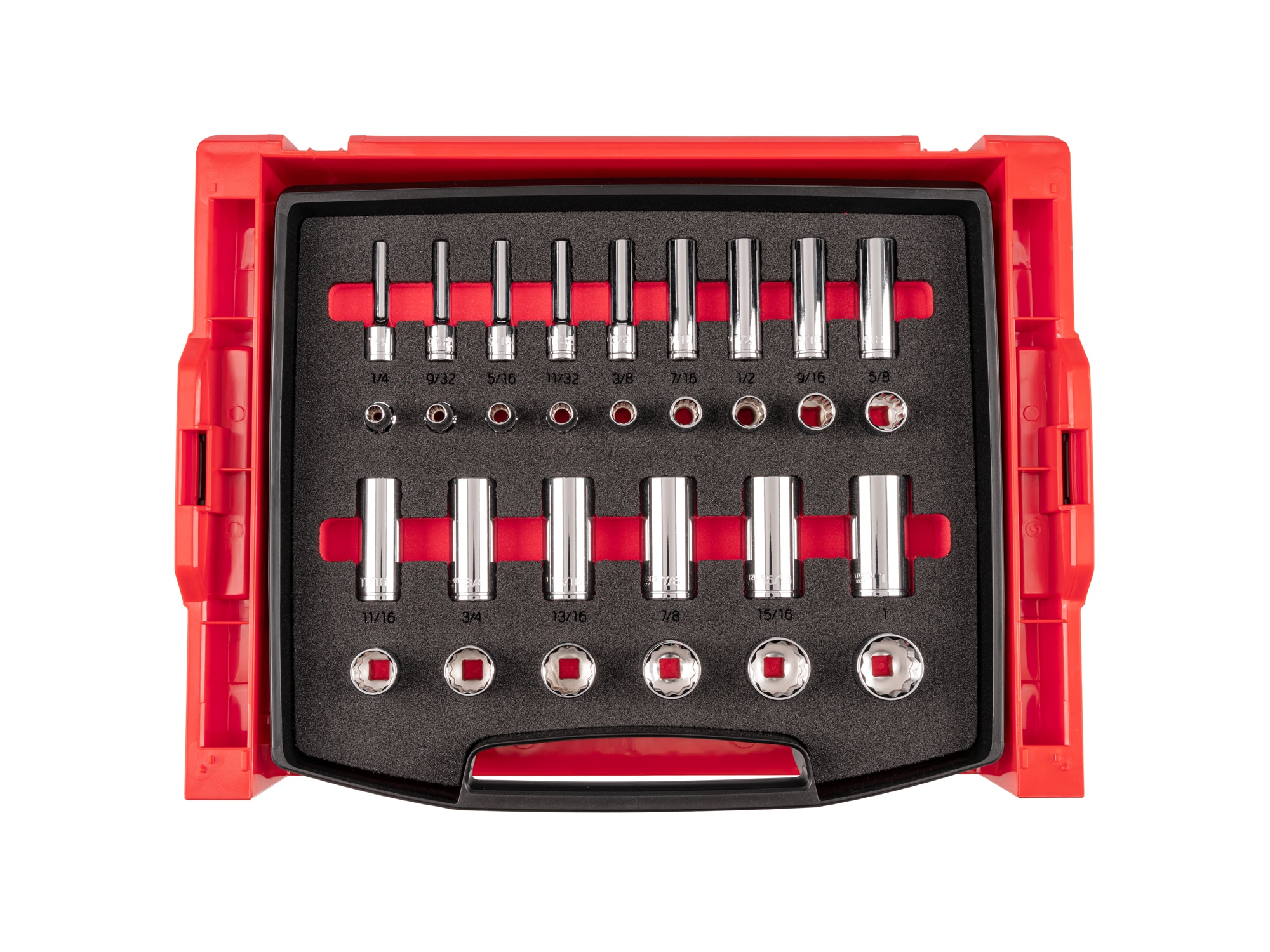 3/8-in Drive Standard (SAE) Shallow/Deep Socket Set 30 -Pieces