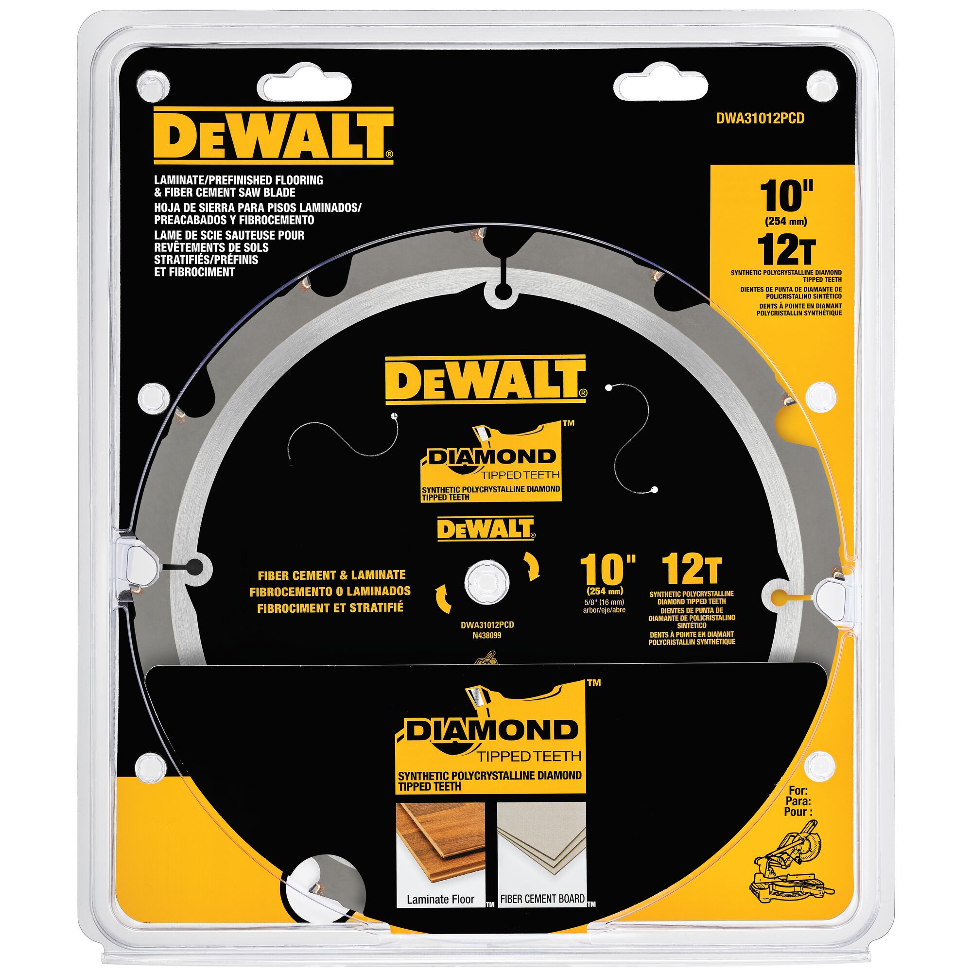 10-in 12 -Tooth Diamond Miter saw blade Individual
