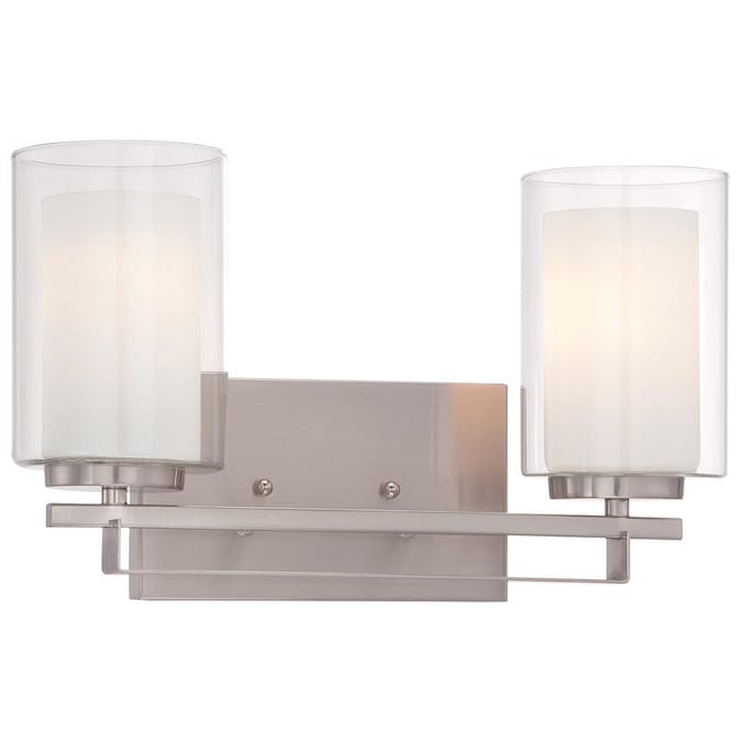Minka Lavery Parsons Studio 15-in 2-Light Brushed Nickel Modern/Contemporary Vanity Light