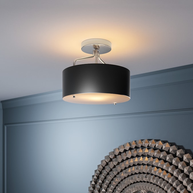 Quoizel Covington 2-Light 13-in Matte Black Semi mount light