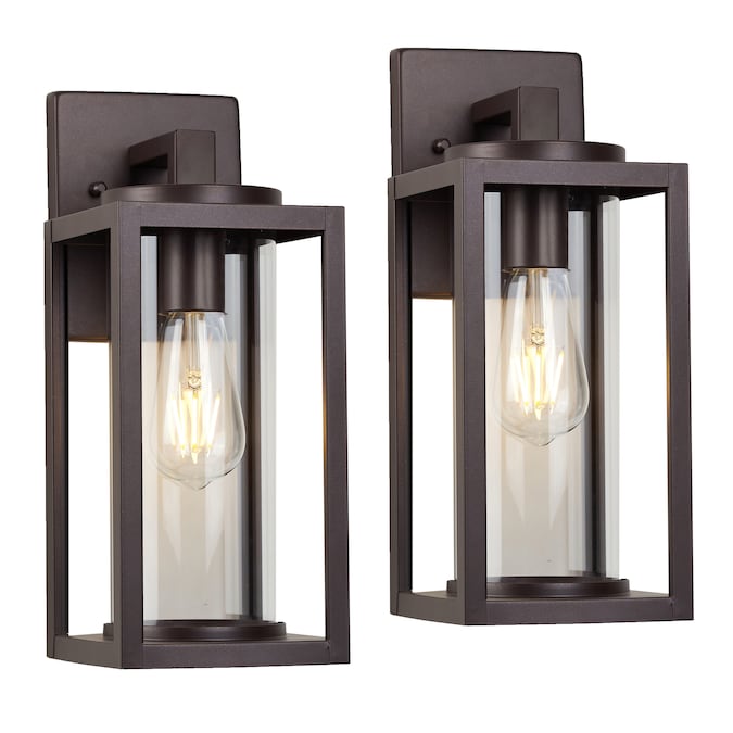 MICSIU Atlas 2-Pack 1-Light 13.13-in H Oil-Rubbed Bronze Led, Outdoor Wall Light