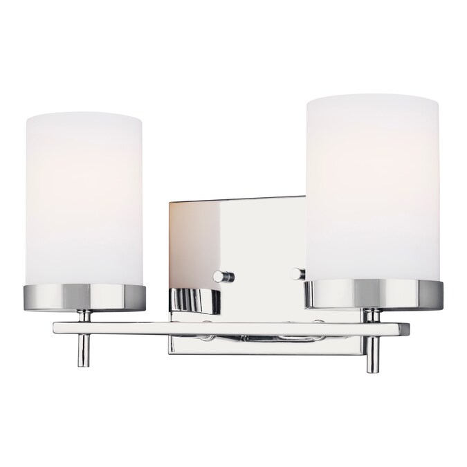Generation Lighting Zire 14-in 2-Light Polished Chrome Modern/Contemporary Vanity Light