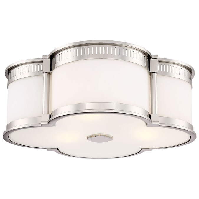Minka Lavery Lavery 1-Light 16.25-in Polished Nickel LED Flush Mount Light