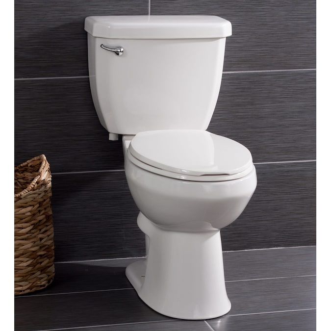Miseno White Elongated Chair Height 2-piece Toilet 12-in Rough-In WaterSense 1.28-GPF