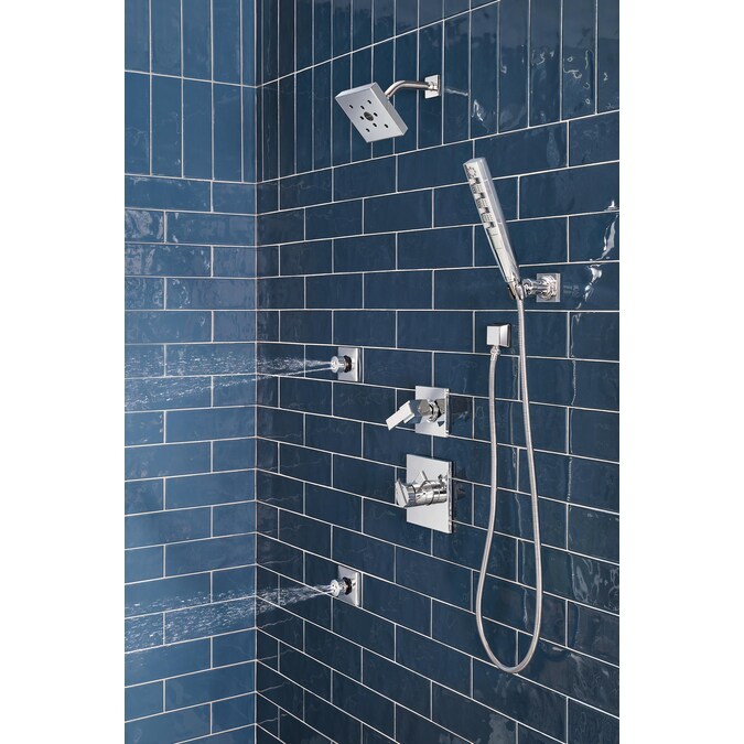 Delta Tetra Lumicoat Chrome 11.31-in Rectangle Handheld Shower Head 1.75-GPM (6.6-LPM) - Image 16