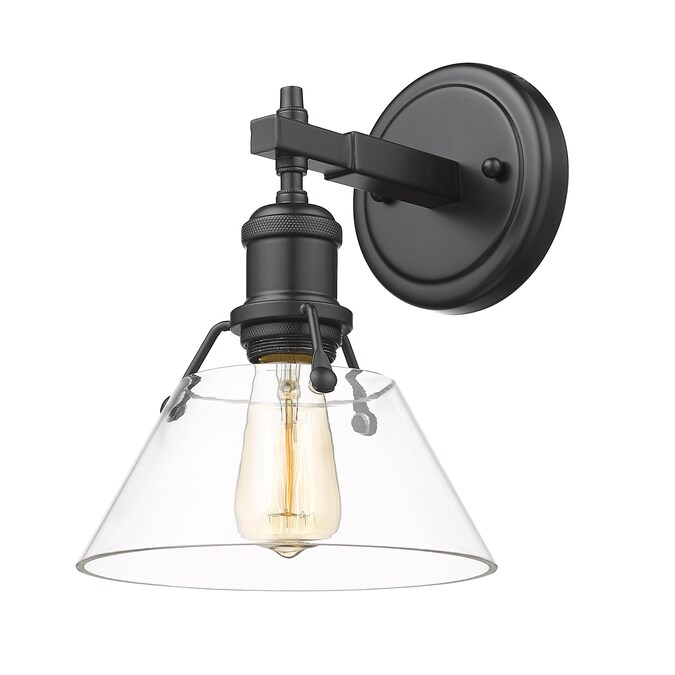 Golden Lighting Orwell 7.5-in 1-Light Matte Black Industrial Vanity Light