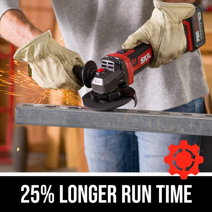 SKIL PWR CORE 20 4.5-in 20-volt Sliding Switch Brushless Cordless Angle Grinder (Charger Included and 1-Battery) - Image 2