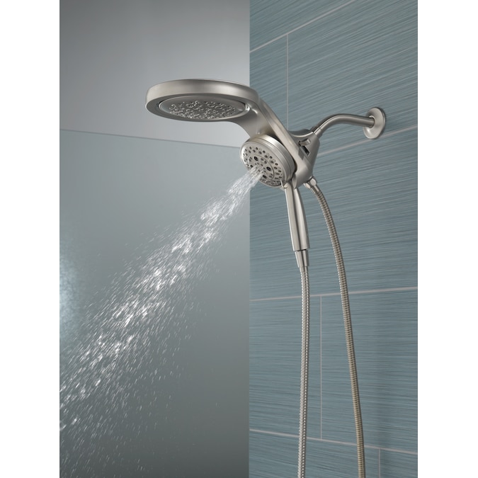 Delta HydroRain H2Okinetic Lumicoat Stainless 7.875-in Round Dual/Combo Rain Shower Head 2.5-GPM (9.5-LPM) - Image 20