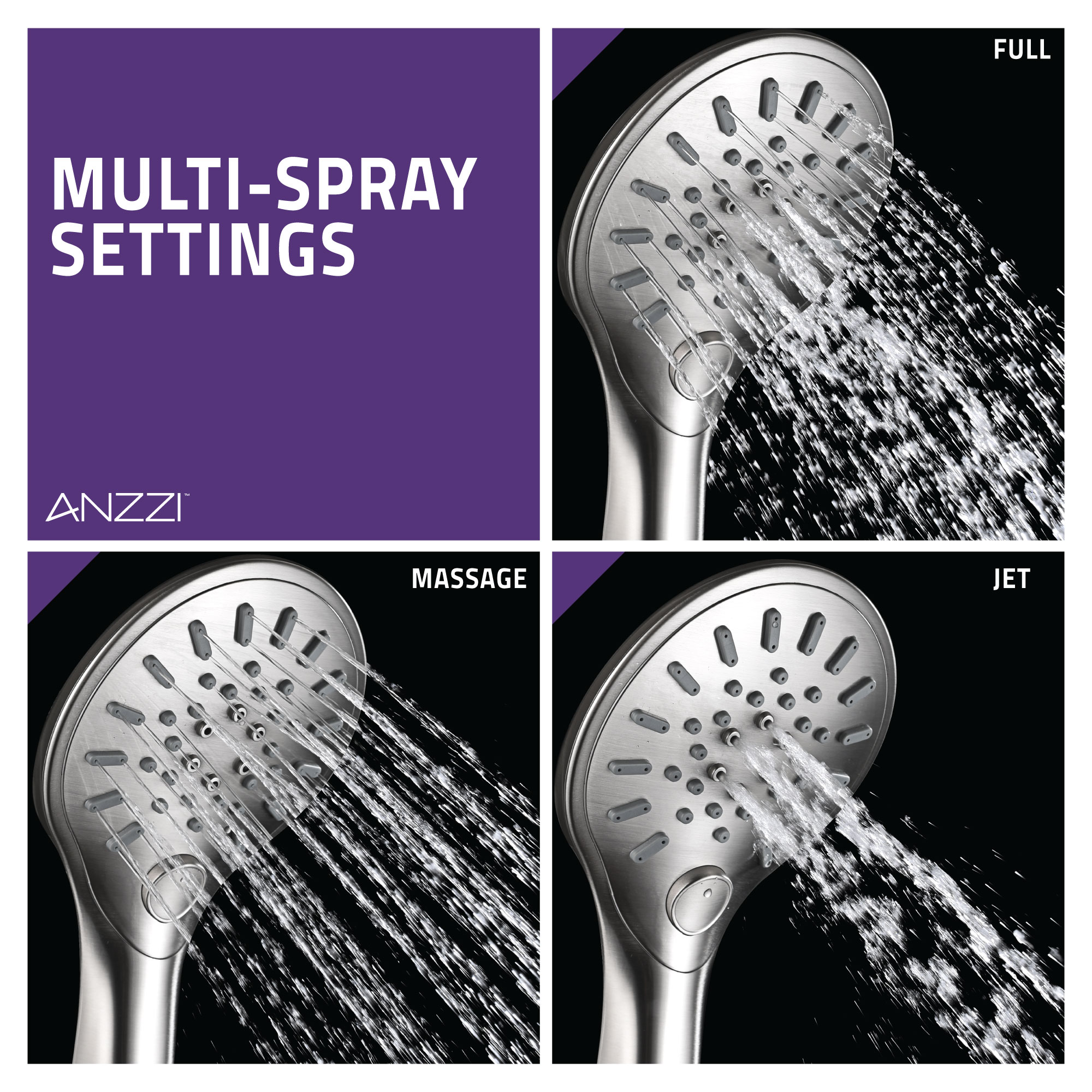 Valkyrie 3.0 -Spray Polished chrome 7.48-in Round Dual/Combo High Pressure Rain Shower Head 1.8 GPM - Image 6