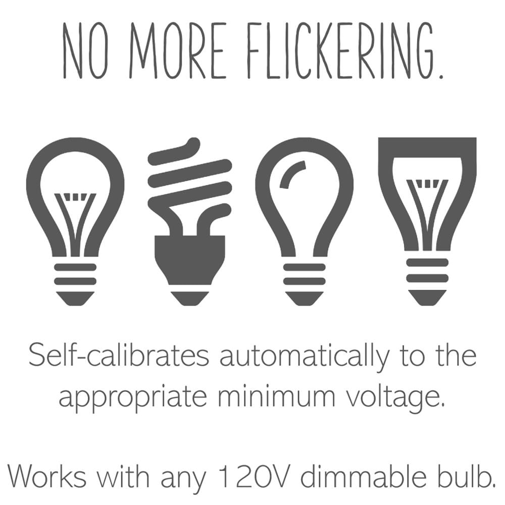 adorne sofTap Single-pole/3-way LED Illuminated Square Light dimmer Graphite - Image 7