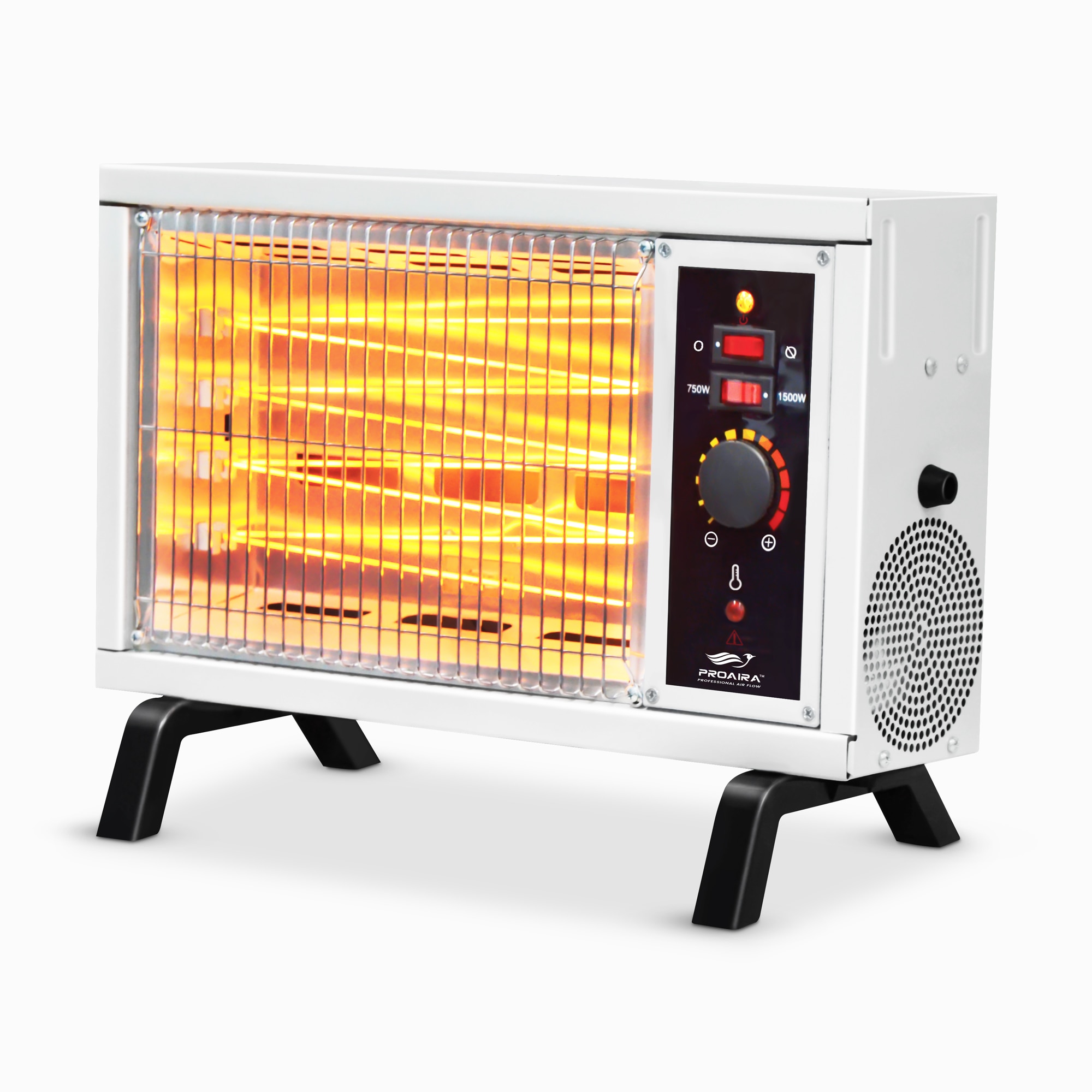 Up to 1500-Watt Radiant Compact Personal Indoor Electric Space Heater with Thermostat