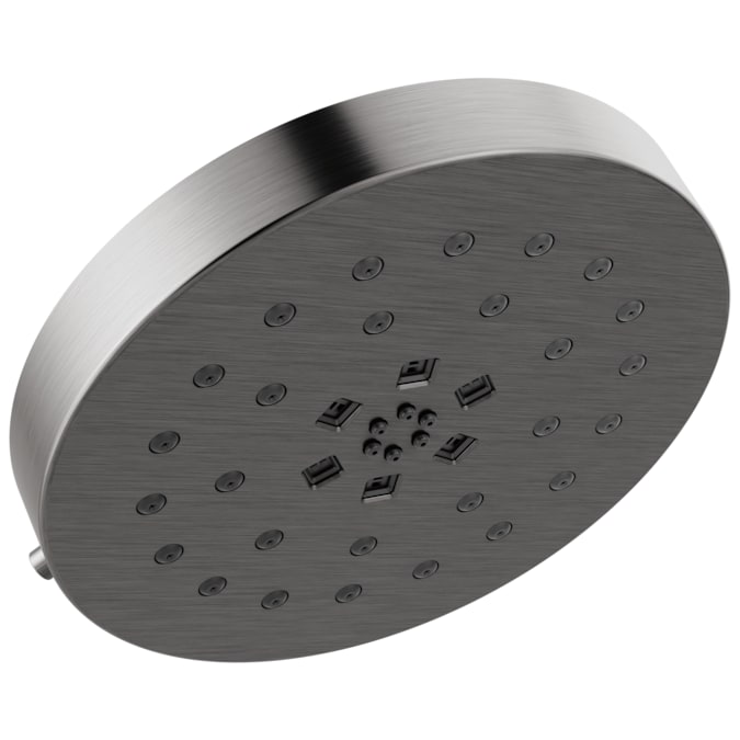 Delta Universal Showering Components Lumicoat Black Stainless 8-in Round Fixed Shower Head 1.75-GPM (6.6-LPM)