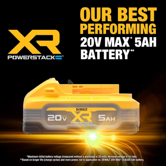 DEWALT XR POWERSTACK 20-V 2-Pack Lithium-ion Battery (5 Ah) - Image 4