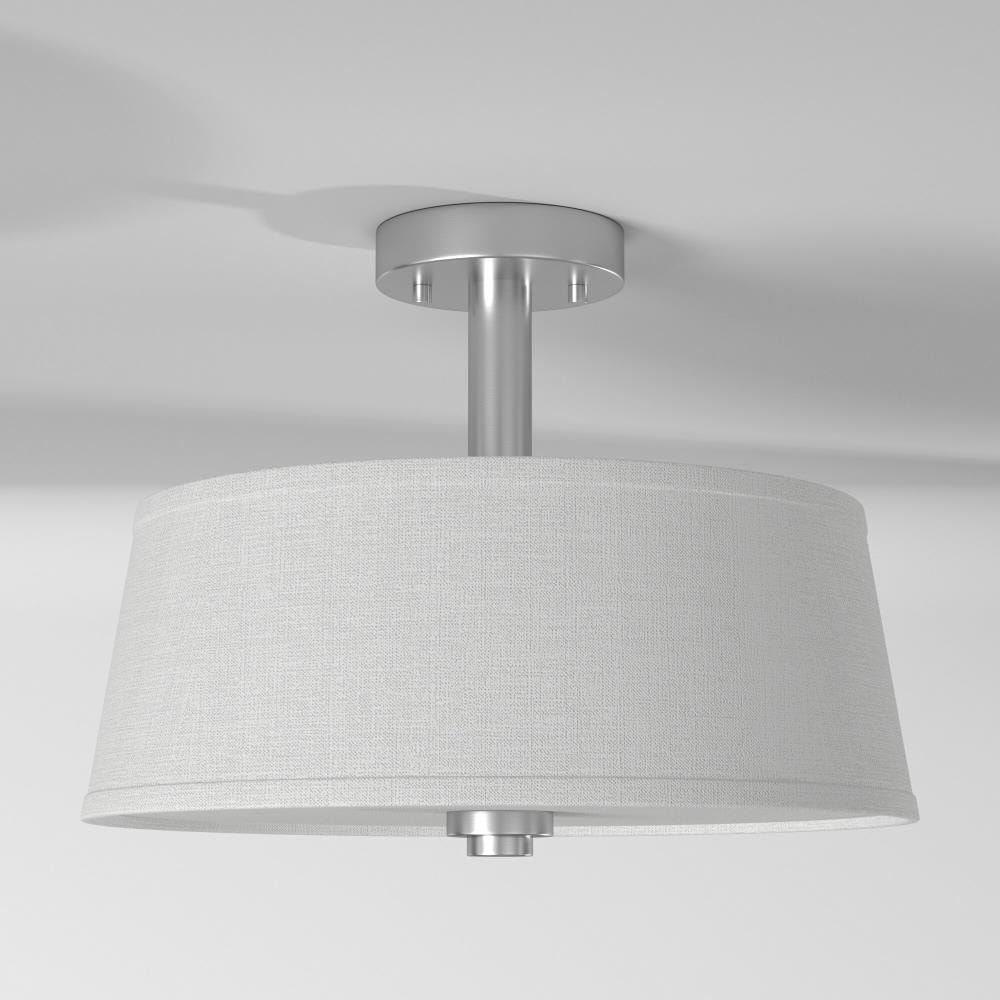 Studio 2 -Light 15-in Satin Gray Semi Flush Mount Light - Image 5