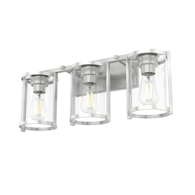 Hunter Astwood 24.25-in 3-Light Brushed Nickel LED Modern/Contemporary Vanity Light