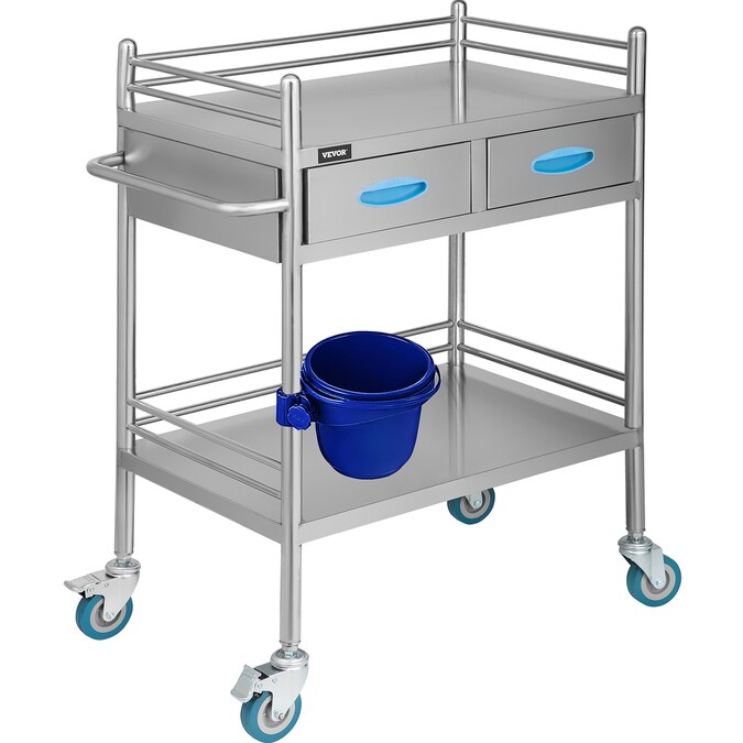VEVOR 33.2-in 2-Drawer Shelf Utility Cart