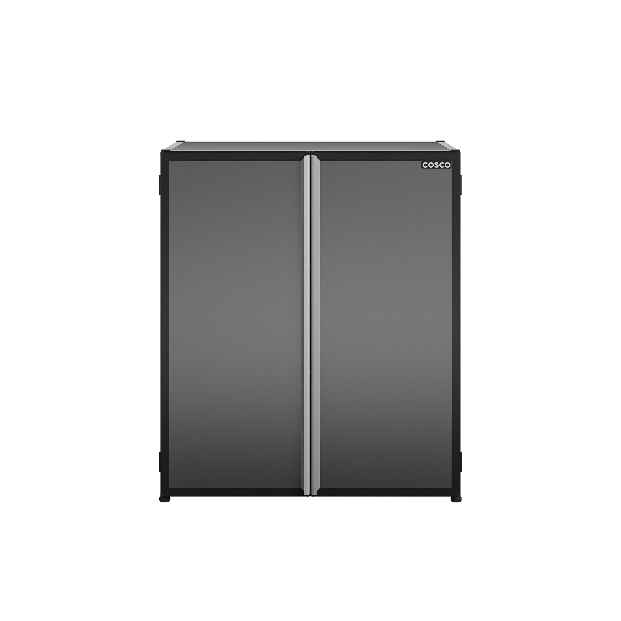 Hybrid Resin 29.76-Inches W x 35-Inches H x 18.7-Inches D Freestanding Aluminum Garage Cabinet in Gray