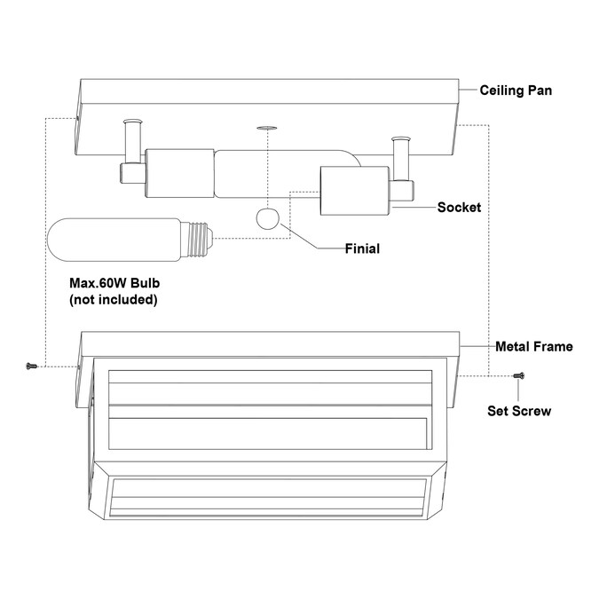 Cascadia Kinzie 2-Light 12-in Matte Black Led Flush Mount Light - Image 8