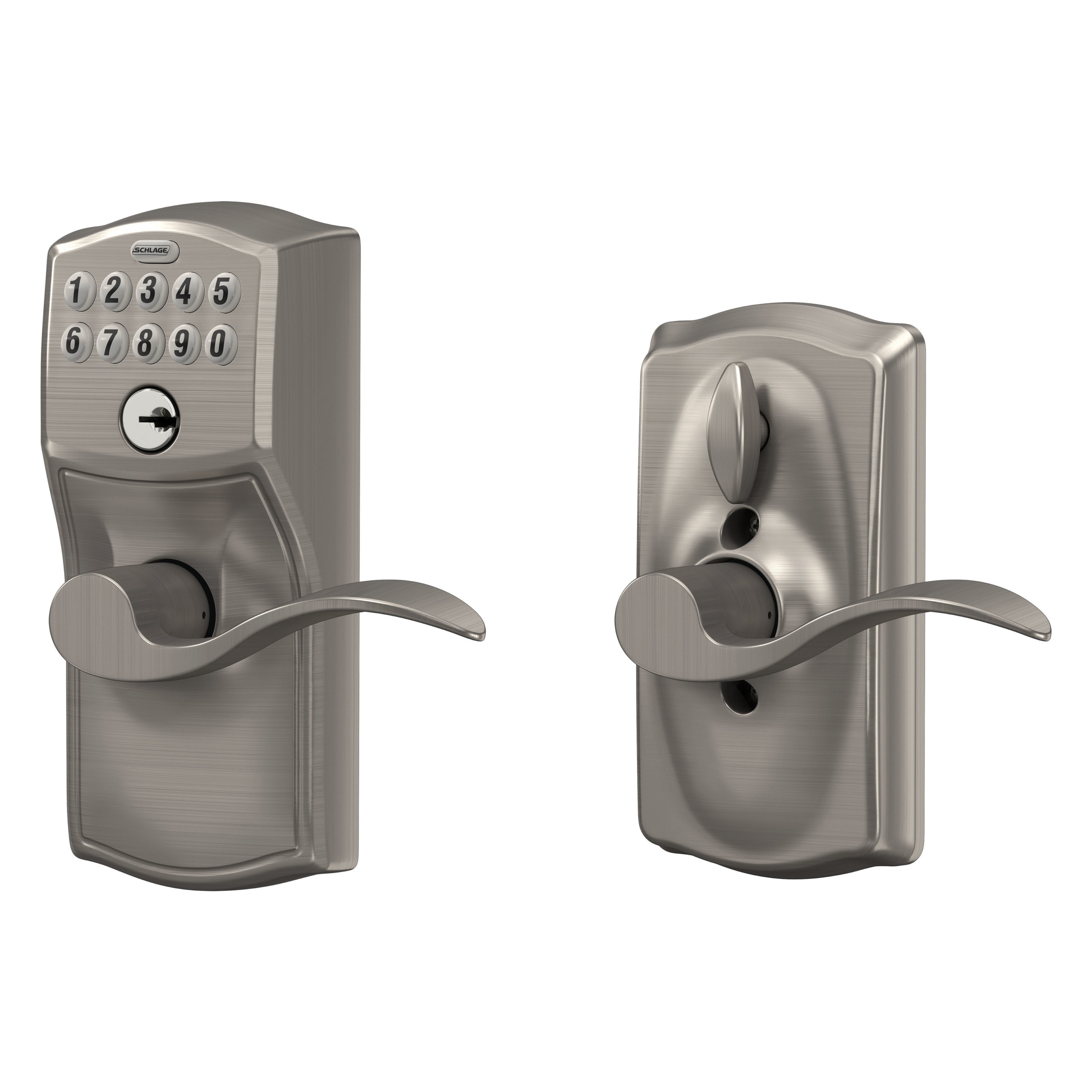 Camelot-Accent Satin Nickel Electronic Handle and Keypad - Image 12
