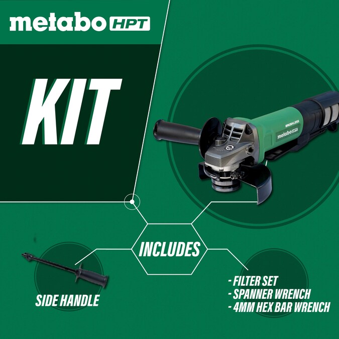 Metabo HPT 5-in Paddle Switch Brushless Corded Angle Grinder - Image 2