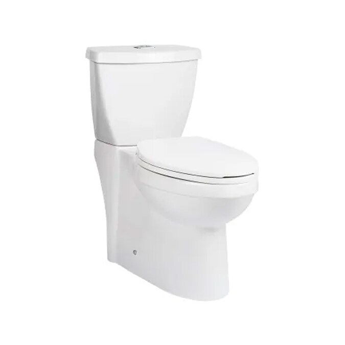 Miseno Bright White Dual Flush Elongated Chair Height 2-piece Soft Close Toilet 12-in Rough-In WaterSense 1.6-GPF
