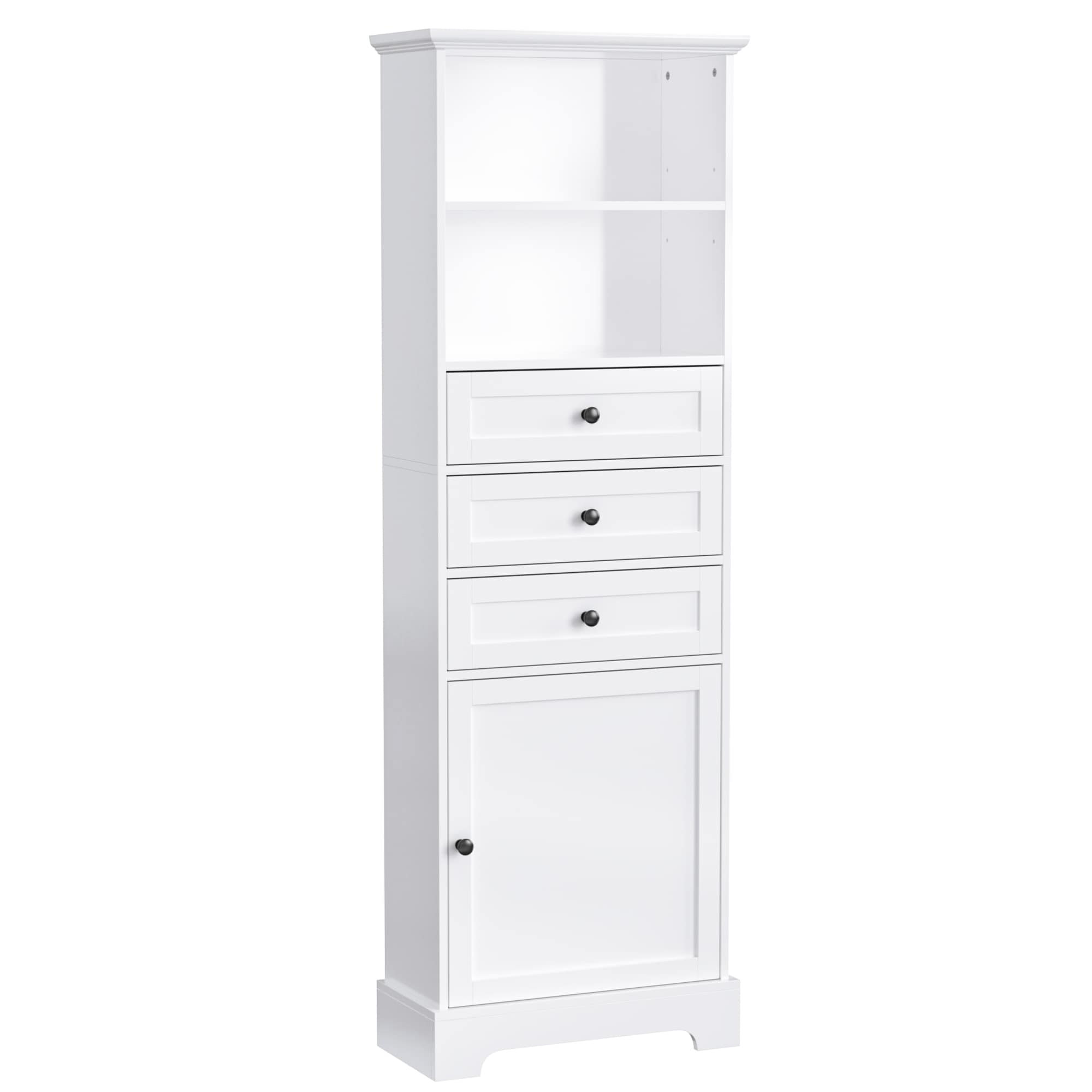 22-in W x 67.3-in H MDF White Freestanding Utility Storage Cabinet