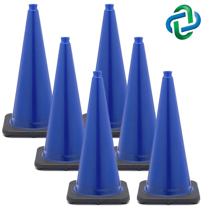 Mr. Chain 6-Pack 28-in Blue Traffic Safety Cone