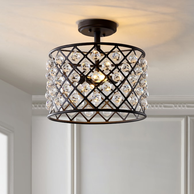 JONATHAN  Y Gabrielle Modern/contemporary Transitional 2-Light Oil-Rubbed Bronze LED Flush Mount Light