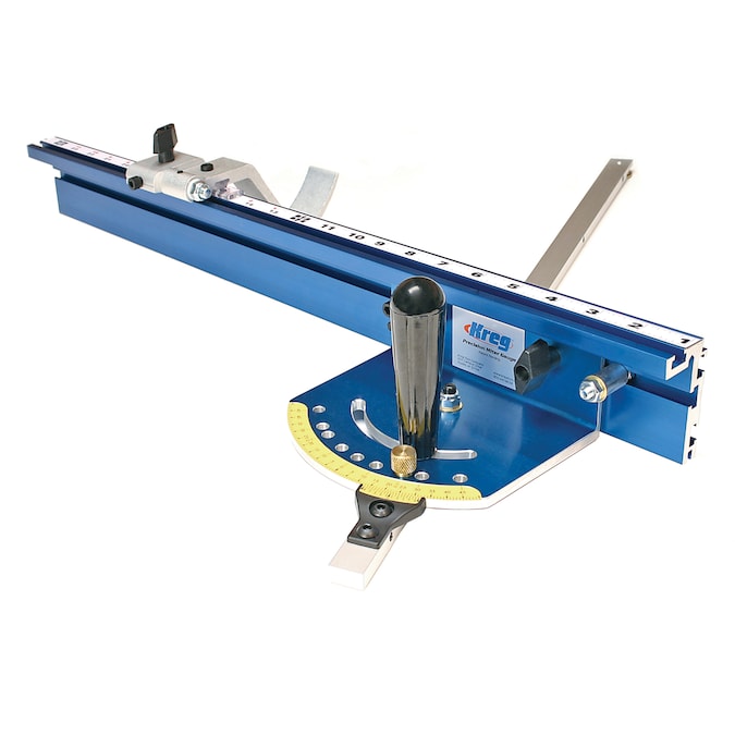Kreg Precision Miter Gauge System for Miter Saws, Adjustable, Blue, Fits Standard 3/8-in x 3/4-in Miter Slots - Image 3