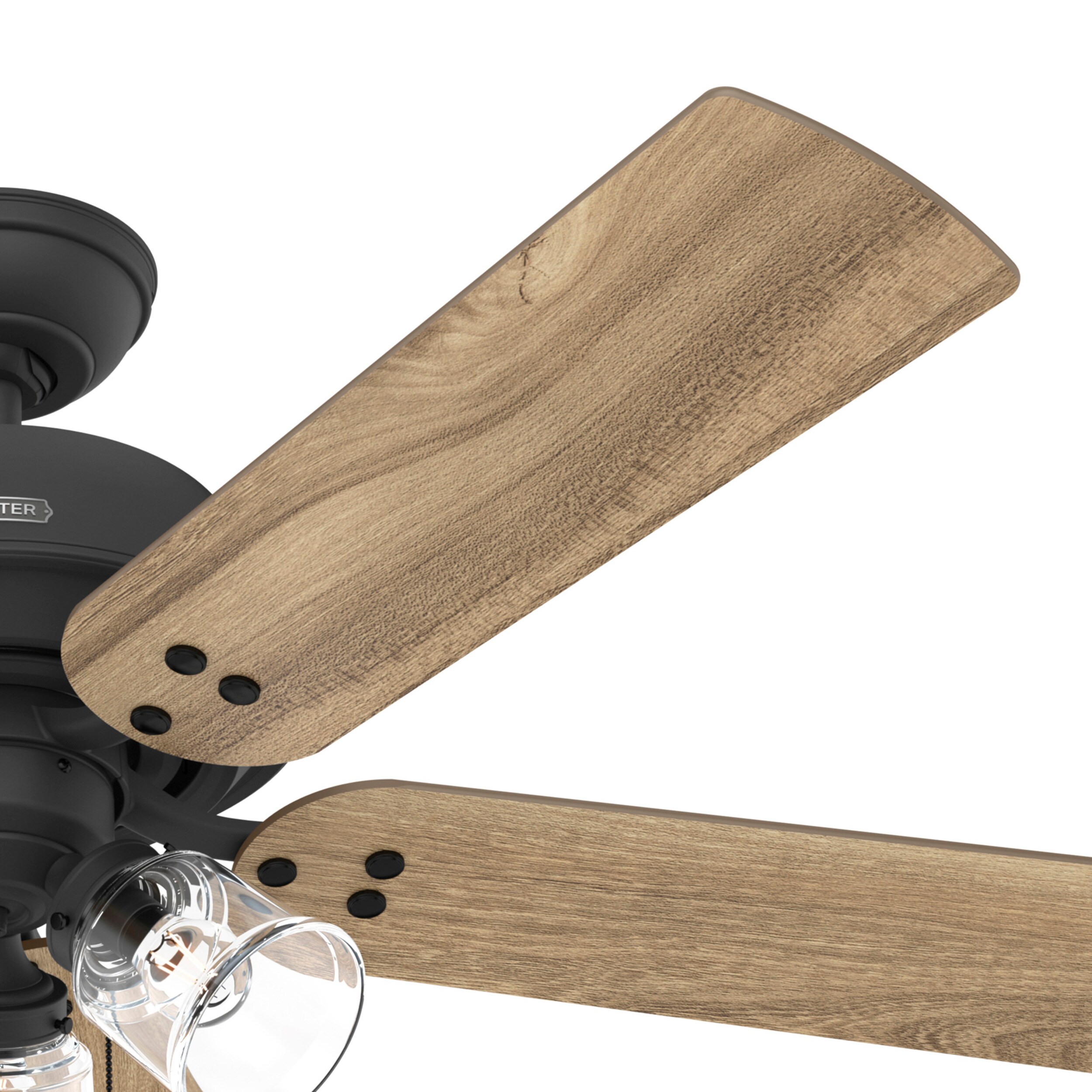 Shady Grove 52-in Matte Black with Golden Maple Blades Ceiling Fan With Light ( 5 -Blade ) - Image 6