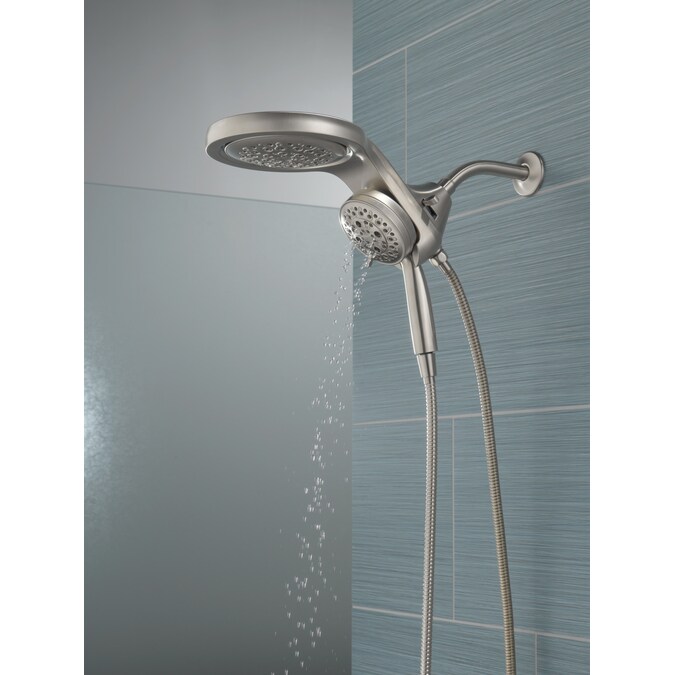 Delta HydroRain H2Okinetic Lumicoat Stainless 7.875-in Round Dual/Combo Rain Shower Head 2.5-GPM (9.5-LPM) - Image 15
