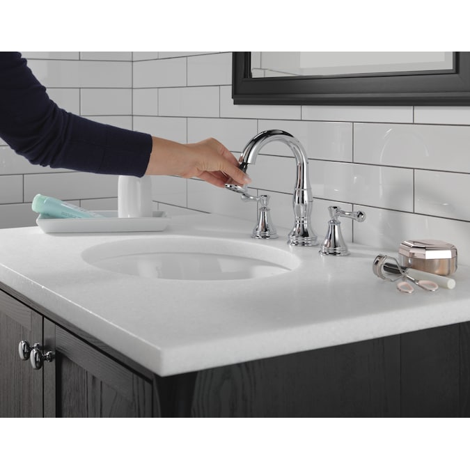 Delta Cassidy Chrome Widespread 2-Handle WaterSense Pull-down Bathroom Sink Faucet with Drain - Image 9
