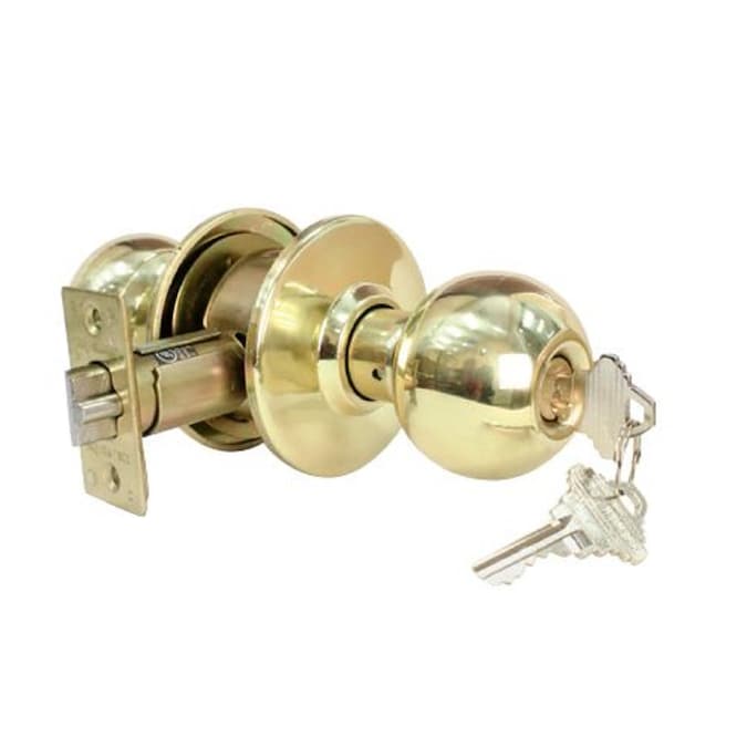 Premier Lock Keyed Alike Grade 2 Entry Door Polished Brass Exterior Keyed Entry Door Knob Combo Pack (6-Pack) - Image 4