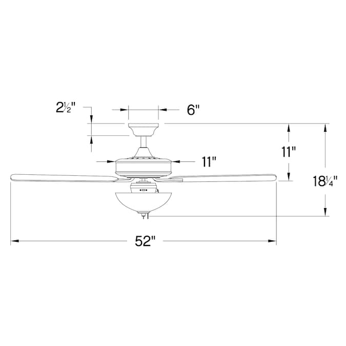 Hinkley METRO WET 52-in Chalk White Indoor/Outdoor Smart Ceiling Fan Light Kit Compatible (5-Blade) - Image 10